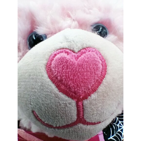 Pink Teddy Spiderweb Glitter Tutu Striped Pants Build a Bear Plush 15" Blue Eyes - Picture 13 of 16